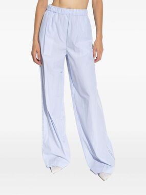 LoveShackFancy
striped-pattern lace-trimmed trousers helia